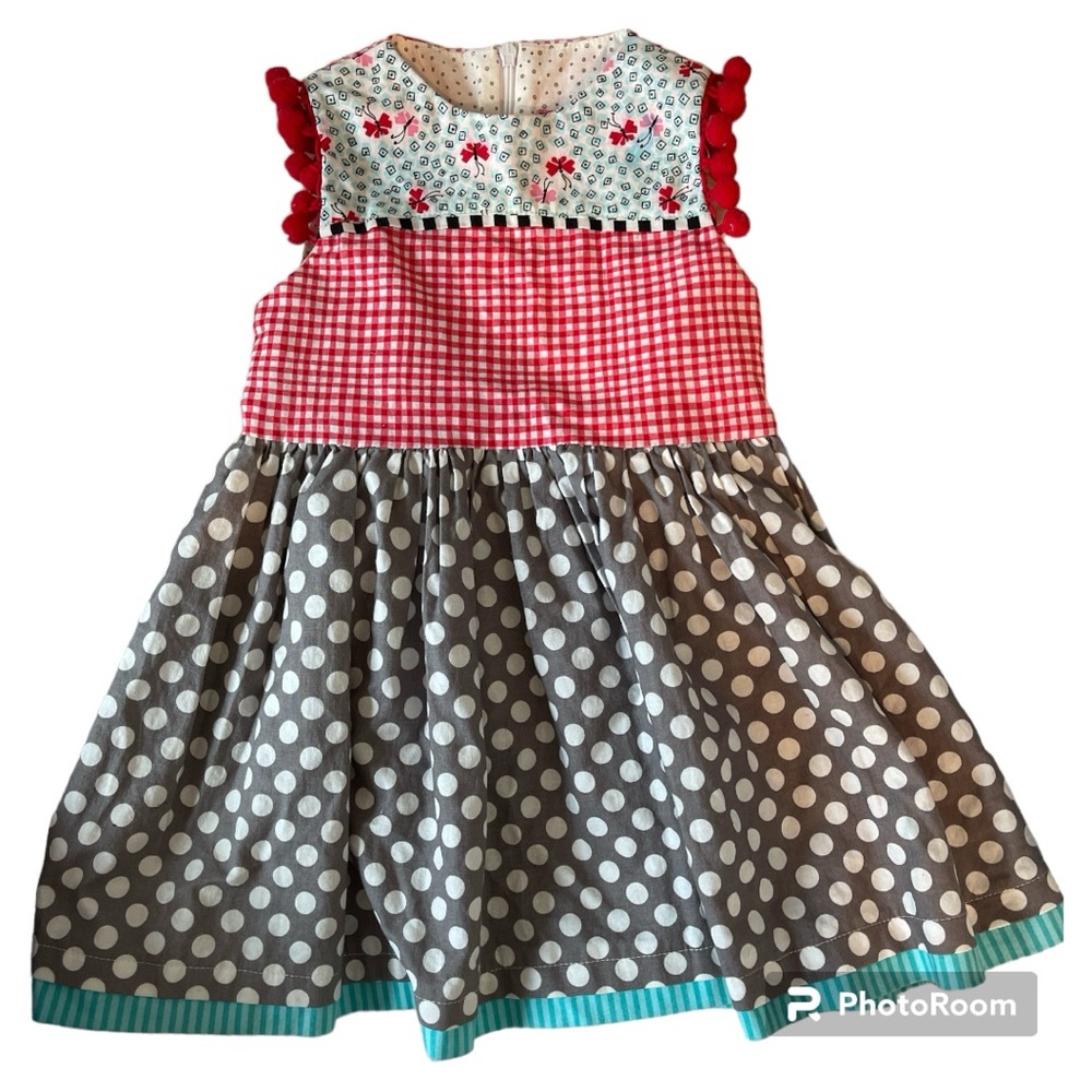 Tati & Me Little Girls Colorful Mixed Print Dress Size 1T